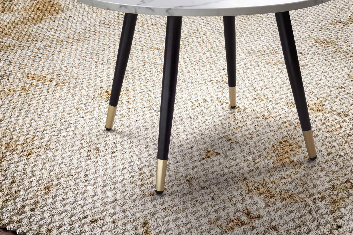 COUCHTISCH in Holzwerkstoff 60/60/41 cm  - Weiss/Goldfarben, Design, Holzwerkstoff/Metall (60/60/41cm) - MID.YOU