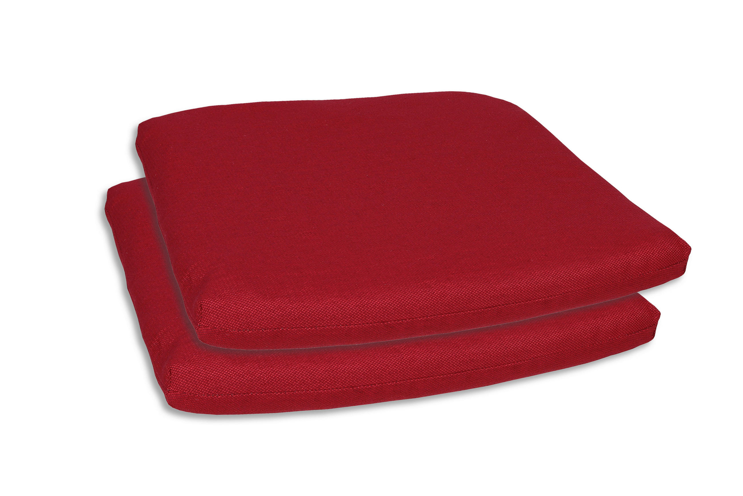 GARTENSITZKISSEN 2er-Set Uni  - Kirschrot, Basics, Textil (40-47/5/45cm)