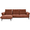 ECKSOFA  in Webstoff Orange, Rostfarben  182/277 cm  - Rostfarben/Schwarz, Natur, Textil (182/277cm) - Valnatura
