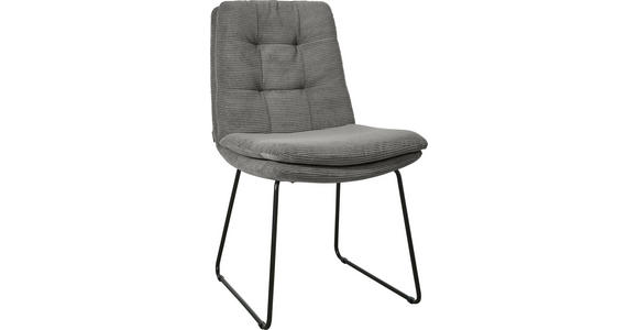 STUHL - Schwarz/Grau, Design, Textil/Metall (49/90/68cm) - Johann Jakob