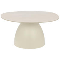 COUCHTISCH 84/74/42 cm oval Beige einfacher Aufbau  - Beige, Design, Stein/Metall (84/74/42cm) - Stylife