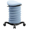 BÜROHOCKER Schwarz, Hellblau  - Schwarz/Hellblau, Design, Kunststoff/Textil (37,5/58-70/36cm) - Topstar