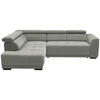 ECKSOFA in Struktur Greige  205/284 cm  - Greige/Schwarz, Design, Kunststoff/Textil (205/284cm) - Xora