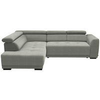 ECKSOFA in Struktur Greige  205/284 cm  - Greige/Schwarz, Design, Kunststoff/Textil (205/284cm) - Xora