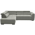 ECKSOFA in Struktur Greige  205/284 cm  - Greige/Schwarz, Design, Kunststoff/Textil (205/284cm) - Xora