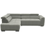 ECKSOFA in Struktur Greige  205/284 cm  - Greige/Schwarz, Design, Kunststoff/Textil (205/284cm) - Xora