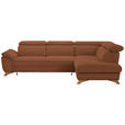 ECKSOFA in Bouclé Cognac  - Eichefarben/Cognac, MODERN, Holz/Textil (287/212cm) - Valnatura