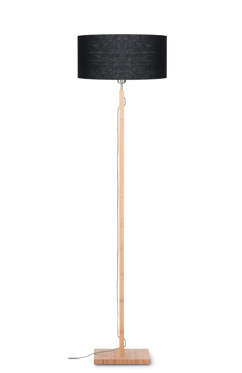 STEHLEUCHTE 47/167 cm    - Schwarz/Naturfarben, Trend (47/167cm) - Good & Mojo