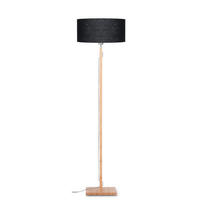 STEHLEUCHTE 47/167 cm    - Schwarz/Naturfarben, Trend (47/167cm) - Good & Mojo