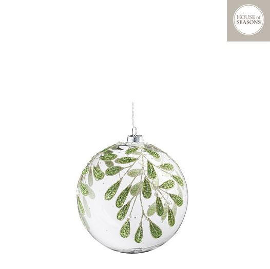 KROGLICA ZA BOŽIČNO JELKO - zelena, Basics, steklo (15/15/15cm) - X-Mas