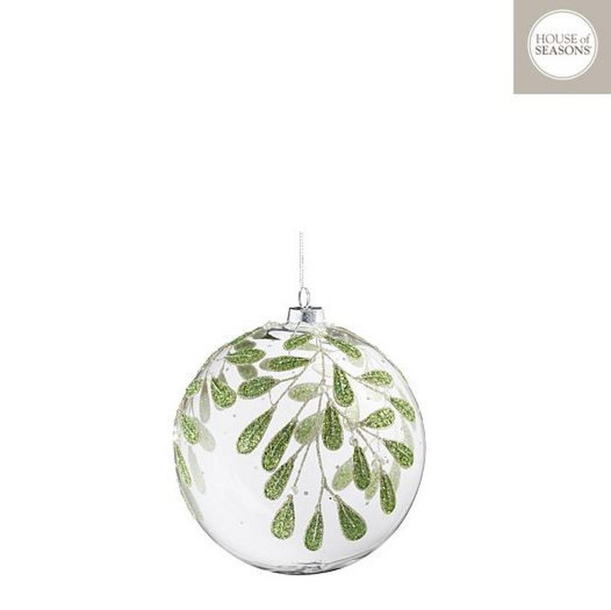 KROGLICA ZA BOŽIČNO JELKO - zelena, Basics, steklo (15/15/15cm) - X-Mas