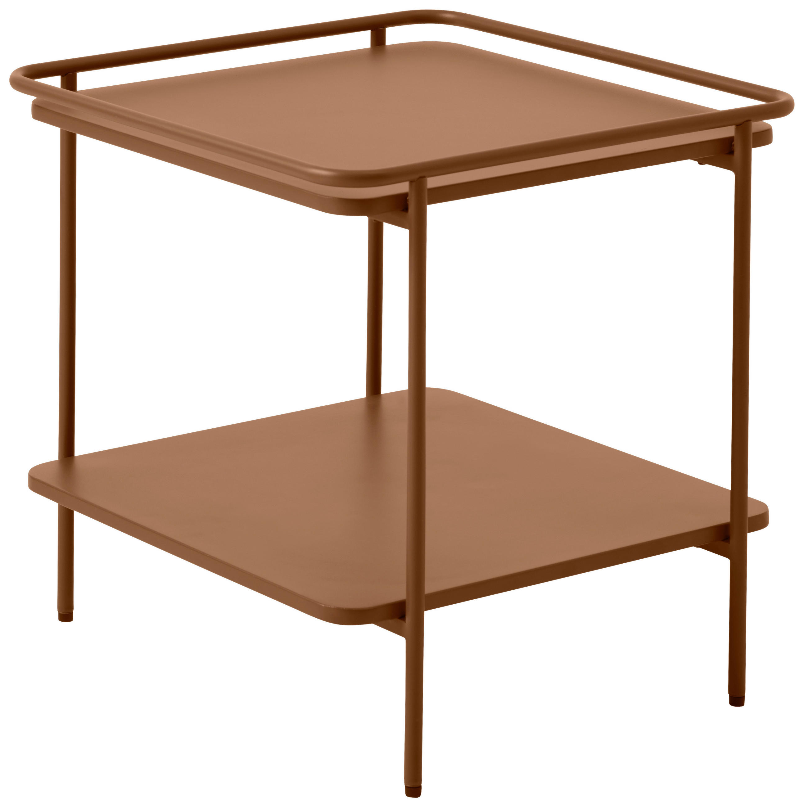 BEISTELLTISCH 45/45/44,3 cm Terracotta quadratisch  - Terracotta, Basics, Metall (45/45/44,3cm) - Xora