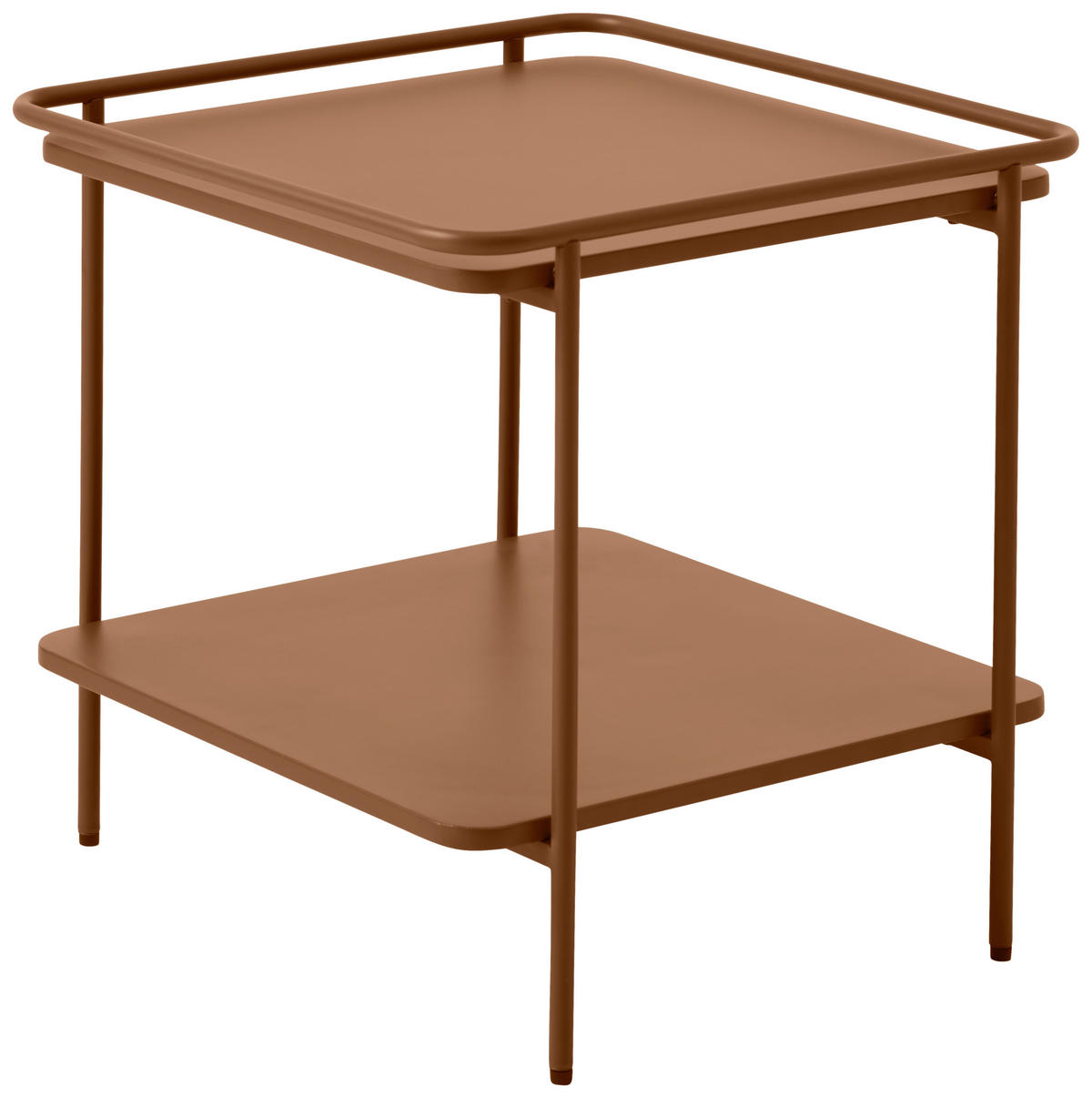 BEISTELLTISCH 45/45/44,3 cm Terracotta quadratisch  - Terracotta, Basics, Metall (45/45/44,3cm) - Xora