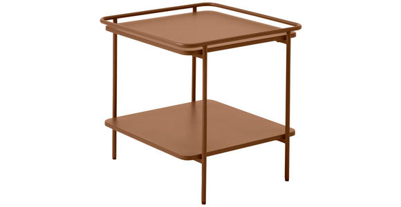 BEISTELLTISCH 45/45/44,3 cm Terracotta quadratisch  - Terracotta, Basics, Metall (45/45/44,3cm) - Xora