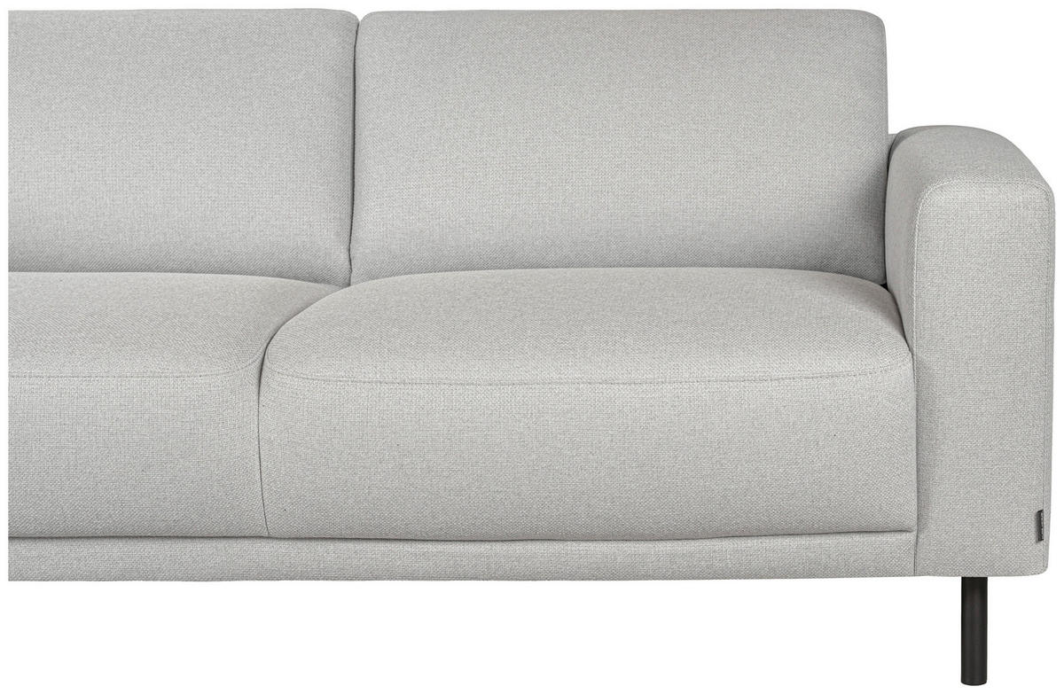 3-SITS SOFFA i ljusgrå  - ljusgrå/svart, Design, metall/trä (213,5/78/90cm) - Pure Home Comfort