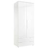 DREHTÜRENSCHRANK 84/208/57 cm 2-türig Weiß  - Eichefarben/Weiß, MODERN, Holzwerkstoff (84/208/57cm) - MID.YOU