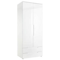 DREHTÜRENSCHRANK 84/208/57 cm 2-türig Weiß  - Eichefarben/Weiß, MODERN, Holzwerkstoff (84/208/57cm) - MID.YOU