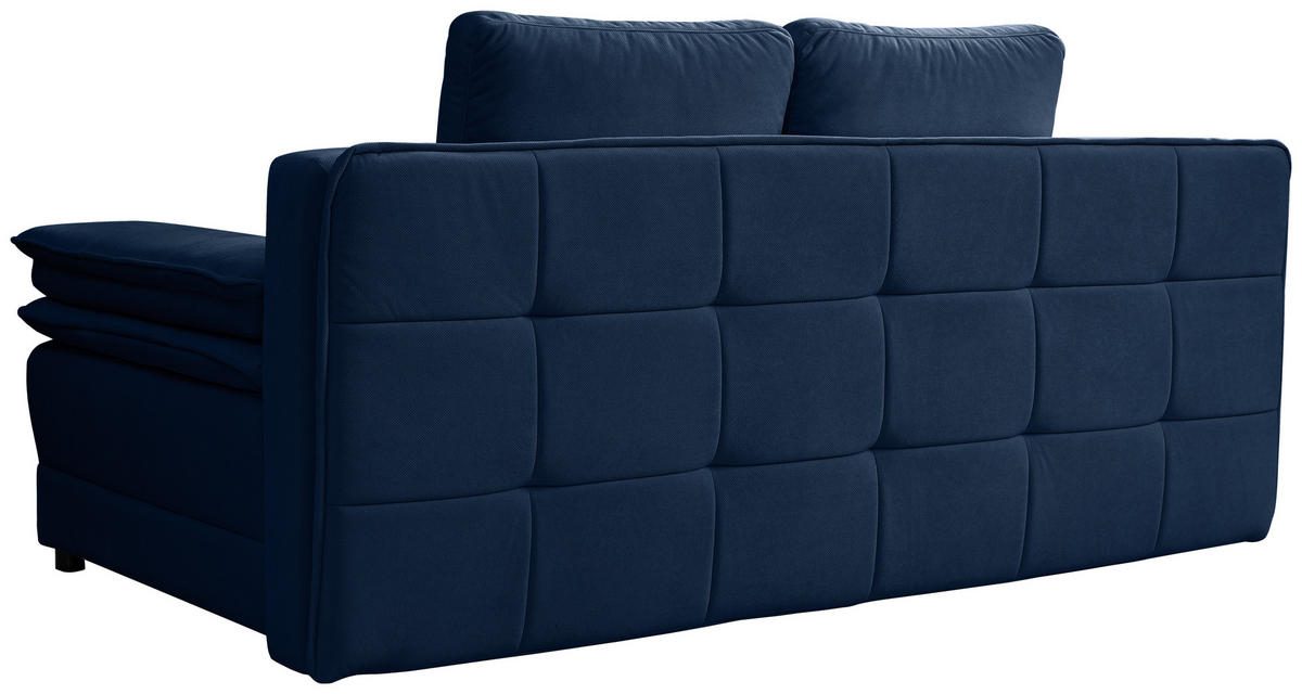 SCHLAFSOFA in Webstoff Dunkelblau  - Schwarz/Dunkelblau, Modern, Kunststoff/Textil (202/73-92/105cm) - MID.YOU