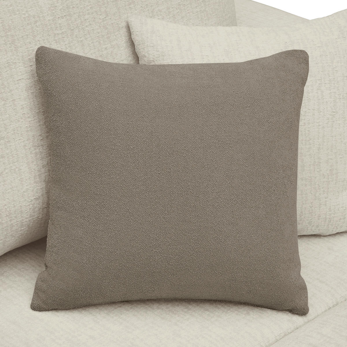 SCHLAFSOFA in Chenille, Jacquard Cappuccino  - Taupe/Schwarz, Kunststoff/Textil (245/74-90/104cm) - MID.YOU