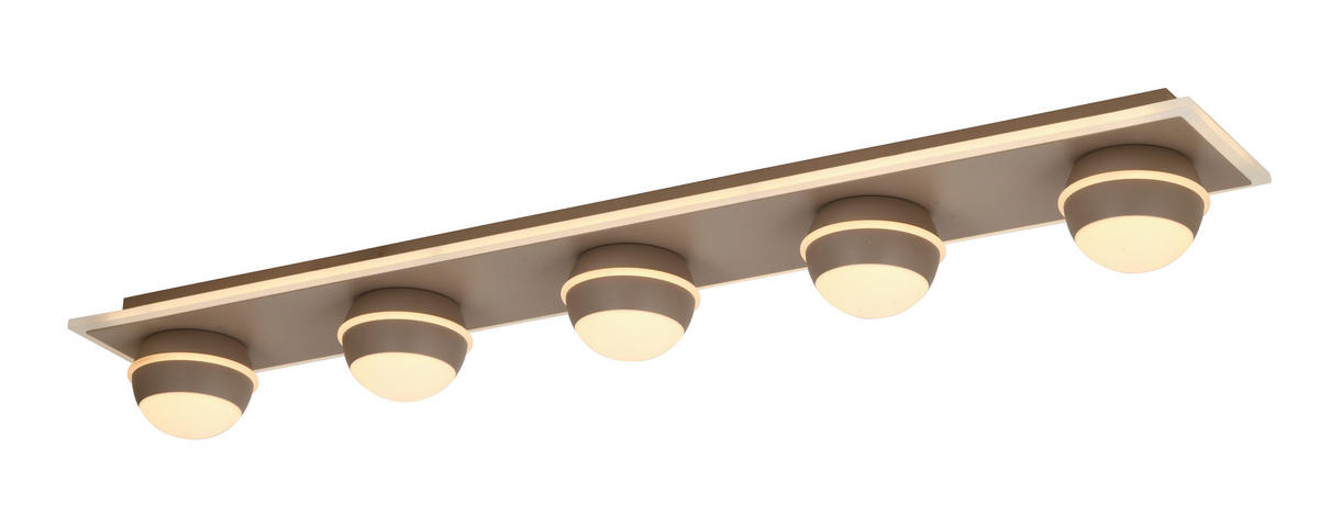 LED-DECKENLEUCHTE Biarritz 99/15/12,5 cm  - Schwarzchrom, Design, Kunststoff/Metall (99/15/12,5cm)