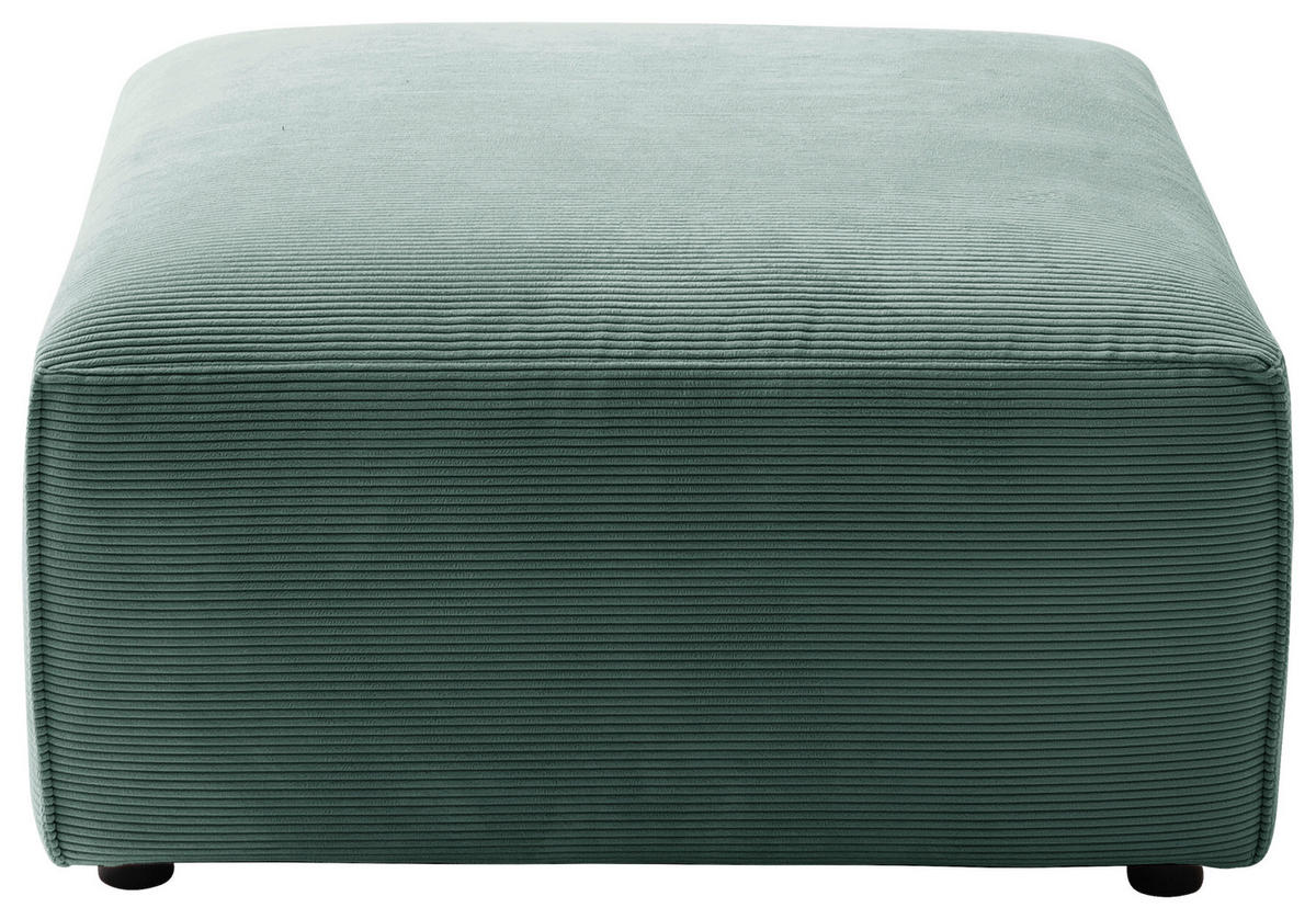 HOCKER in Textil Grün  - Schwarz/Grün, Design, Kunststoff/Textil (80/71/80cm) - Pure Home Lifestyle
