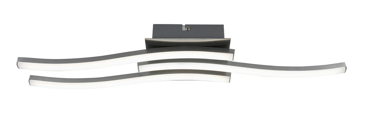 LED PLAFONJERA  - bela/srebrna, Osnovno, metal/plastika (54,5/14/6,5cm) - Boxxx