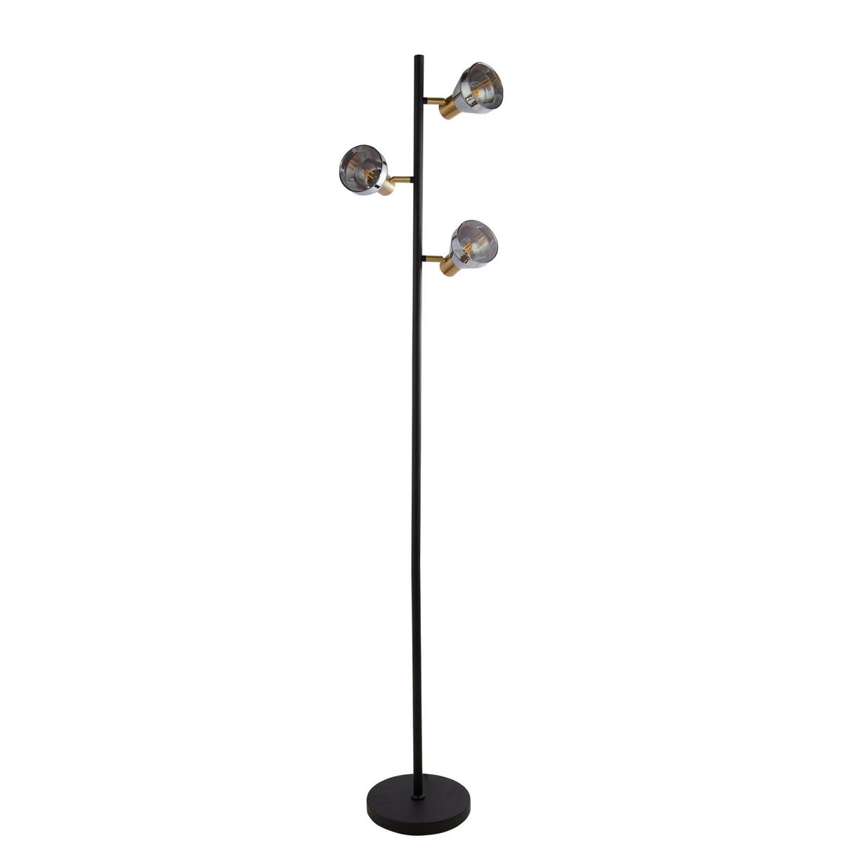 STOJEČA SVETILKA  Westminster   22/32,5/153 cm          - črna, Basics, kovina/steklo (22/32,5/153cm)