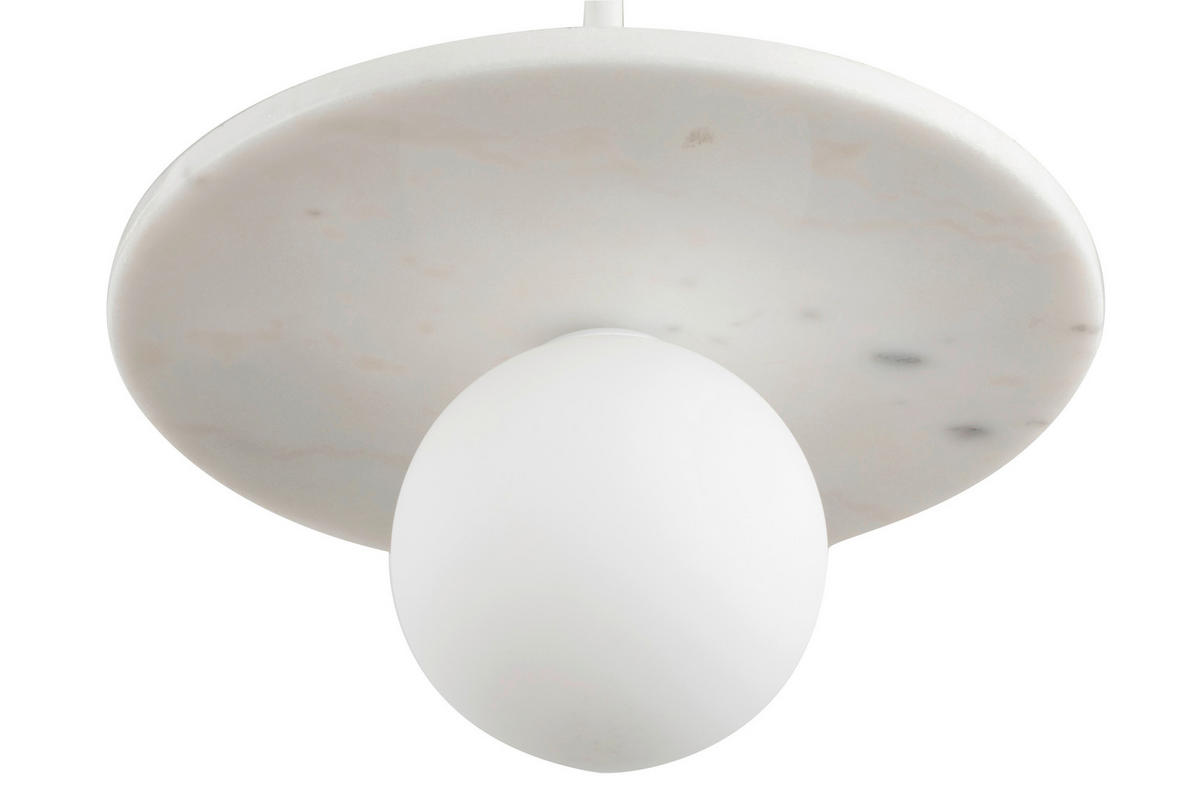 HÄNGELEUCHTE 28/132 cm   - Weiß, Design, Glas/Stein (28/132cm) - Collet's Monde