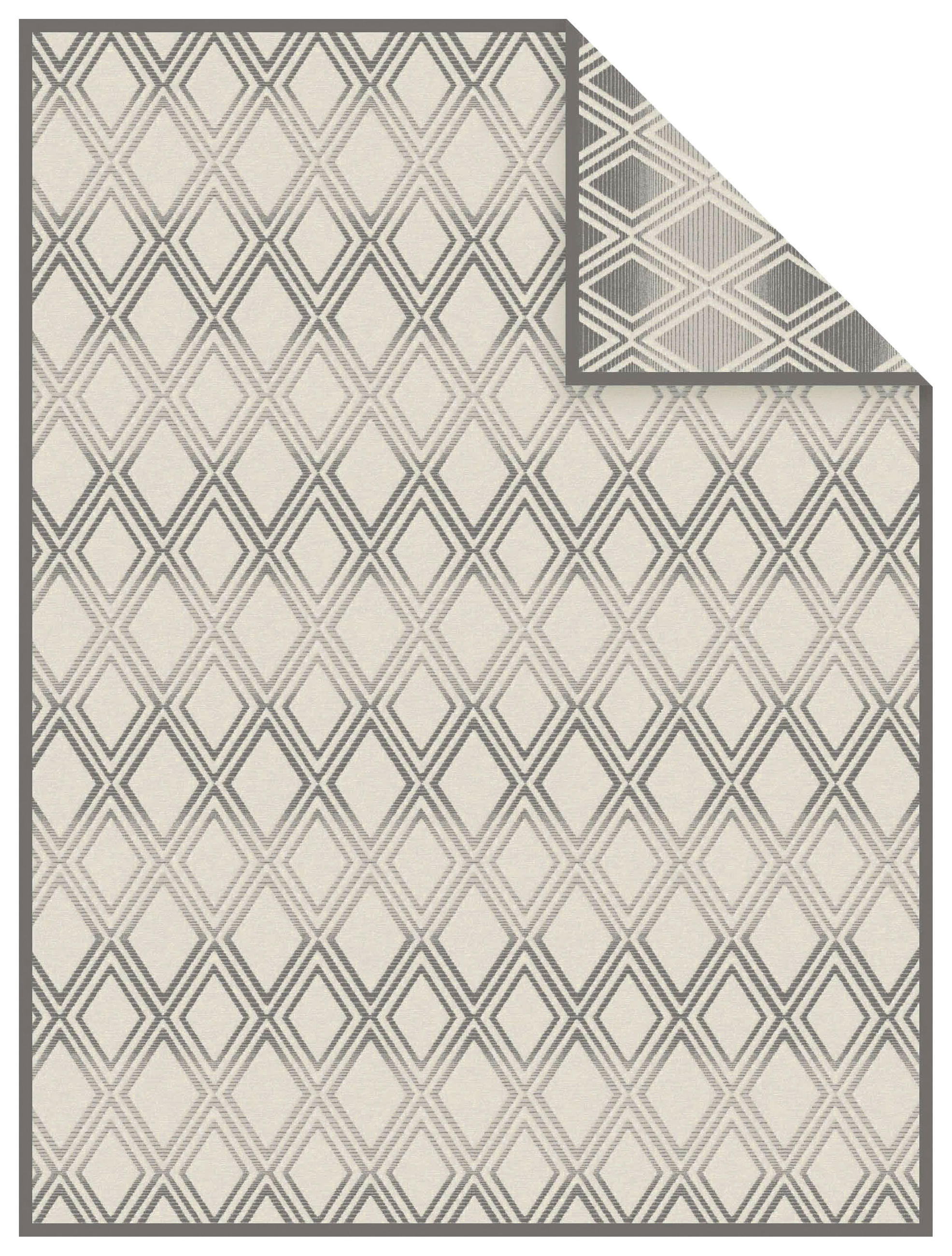 DECKE 3534-800 150/200 cm  - Weiß/Grau, KONVENTIONELL, Textil (150/200cm) - Bugatti