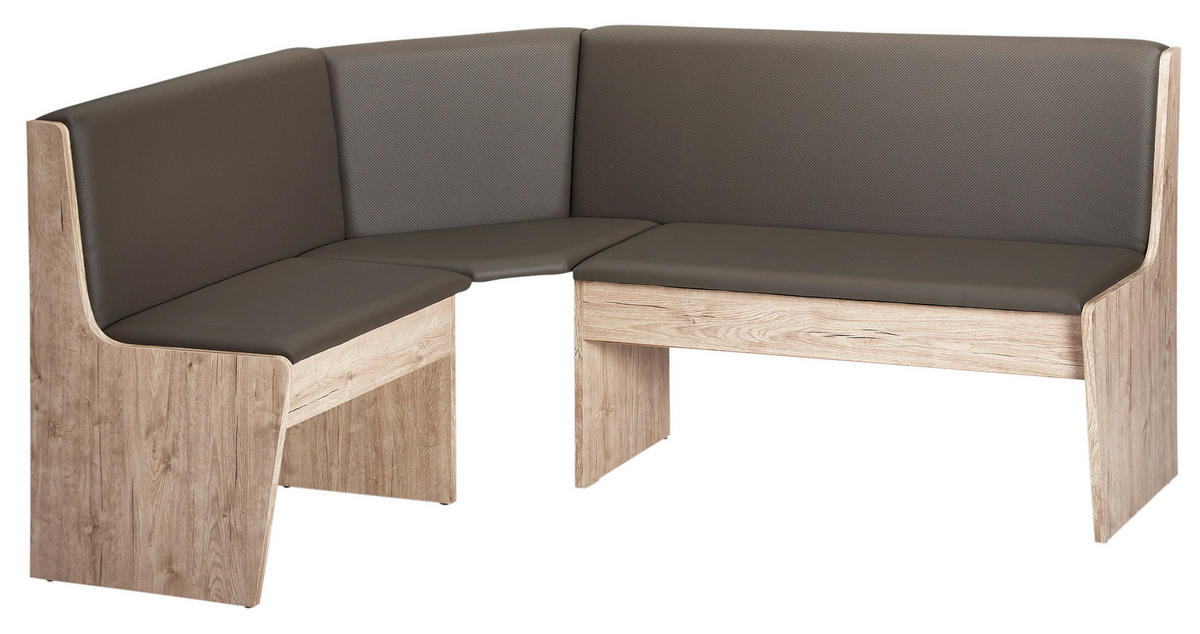 ECKBANKGRUPPE in Textil, Holzwerkstoff Anthrazit, Eiche San Remo  - Anthrazit/Eiche San Remo, KONVENTIONELL, Holzwerkstoff/Textil (130/169cm) - Boxxx