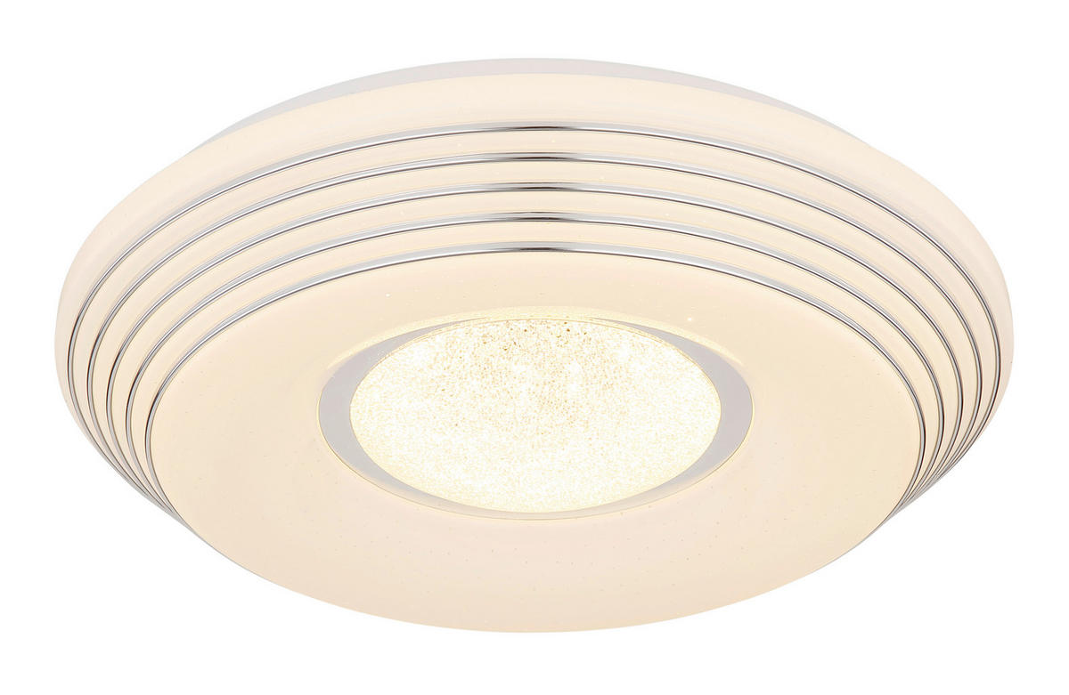 LED-DECKENLEUCHTE 24 W  39/8,3 cm    - Klar/Chromfarben, Design, Kunststoff/Metall (39/8,3cm) - Globo