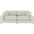 BIGSOFA Struktur, Bouclé Beige  - Greige/Beige, MODERN, Kunststoff/Textil (240/76/125cm) - Landscape