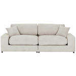 BIGSOFA Struktur, Bouclé Beige  - Greige/Beige, MODERN, Kunststoff/Textil (240/76/125cm) - Landscape