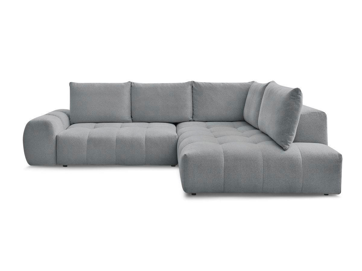 ECKSCHLAFSOFA EVEREST  mit Rücken echt, Armteil links, Armteil rechts Flachgewebe Dunkelgrau  - Dunkelgrau/Schwarz, MODERN, Kunststoff/Textil (320/212cm)