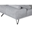 ECKSOFA Grau Flachgewebe Rückenkissen, Rücken echt  - Schwarz/Grau, KONVENTIONELL, Textil/Metall (310/240cm) - Carryhome