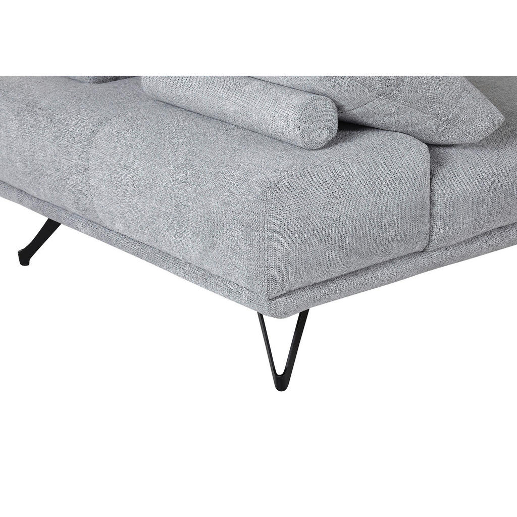 Thumbnail - Carryhome Ecksofa, Grau, Textil, 3-4-Sitzer, Füllung: Schaumstoff, Ottomane rechts, L-Form, 310x240 cm, seitenverkehrt e...