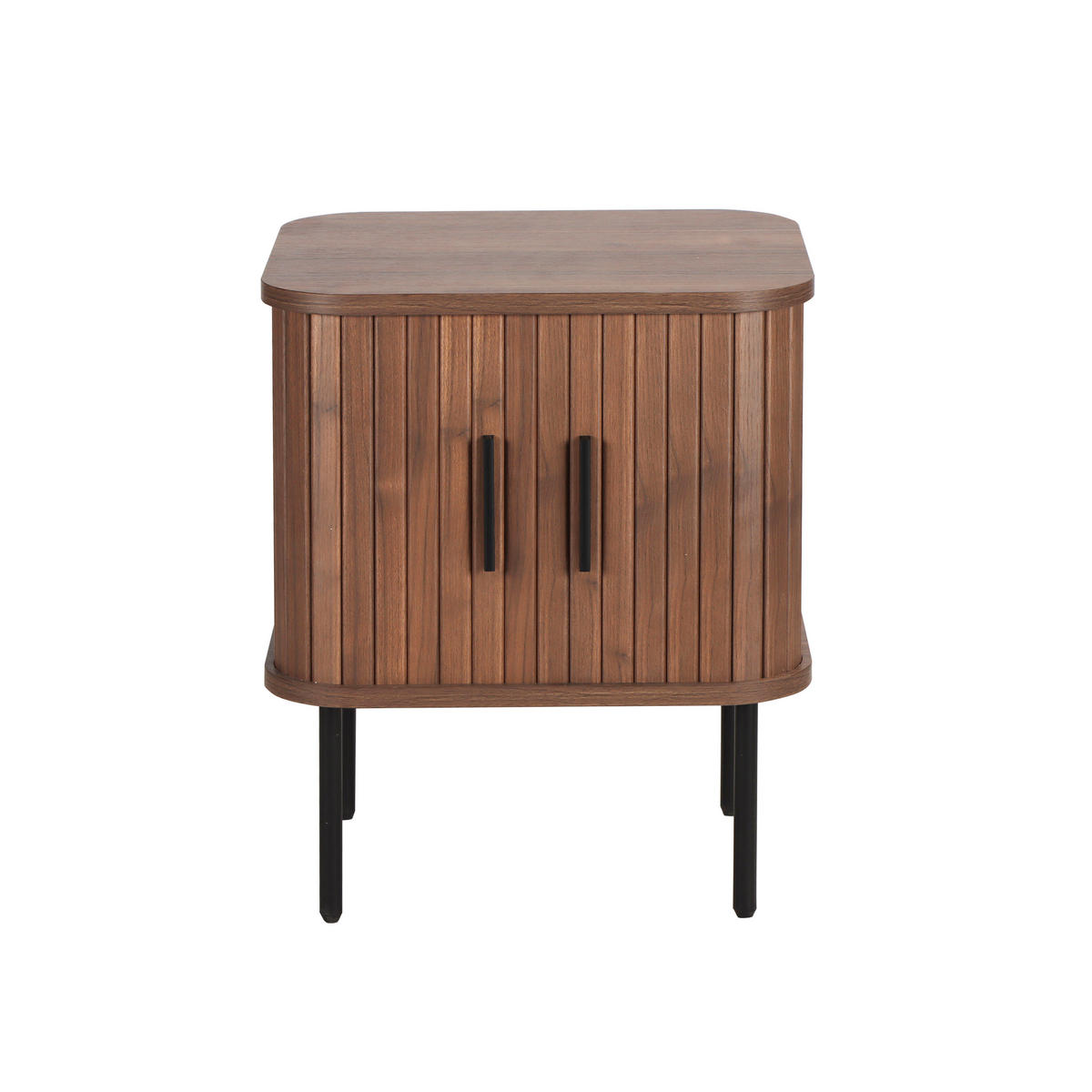 NACHTTISCH 45/55/40 cm  - Walnussfarben/Schwarz, Design, Holzwerkstoff/Metall (45/55/40cm) - Livetastic