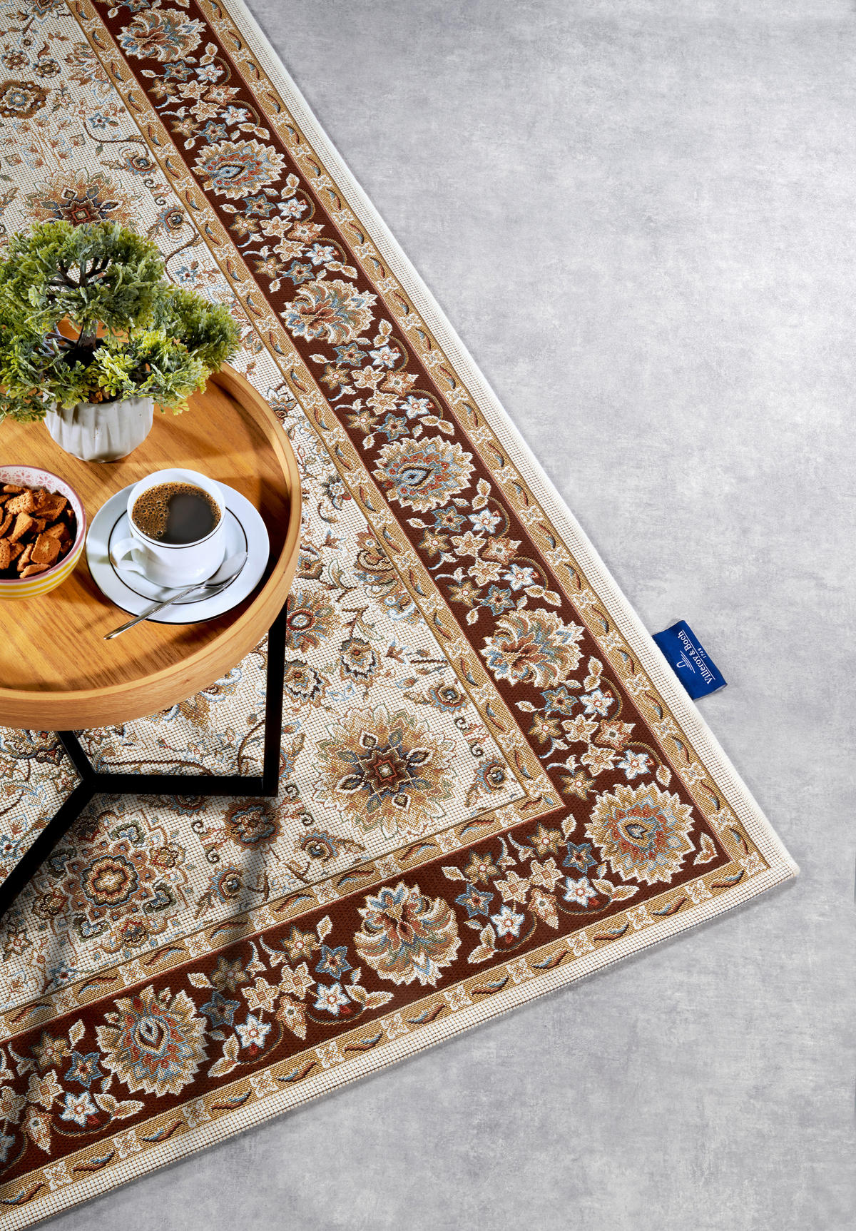 OUTDOORTEPPICH 200/285 cm Kollektion 1767 Creme, Rotbraun  - Rotbraun/Creme, Design, Kunststoff (200/285cm) - Villeroy & Boch