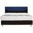 BOXSPRINGBETT 140/200 cm in Blau, Schwarz - Blau/Alufarben, KONVENTIONELL, Kunststoff/Textil (140/200cm) - Bentley BOXSPRINGBETT 140/200 cm in Blau, Schwarz - Blau/Alufarben, KONVENTIONELL, Kunststoff/Textil (140/200cm) - Bentley