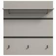 GARDEROBENPANEEL  in 85/93/25 cm  - Schwarz/Grau, Design, Holzwerkstoff (85/93/25cm) - Xora