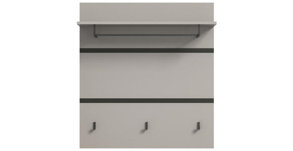 GARDEROBENPANEEL in 85/93/25 cm - Schwarz/Grau, Design, Holzwerkstoff (85/93/25cm) - Xora