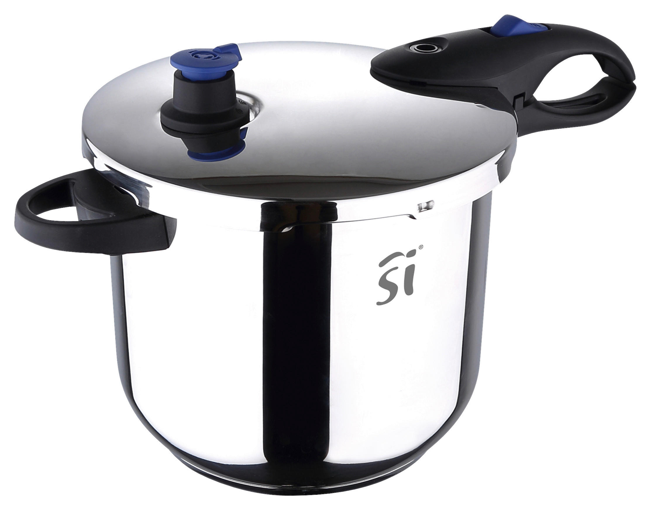 SCHNELLKOCHTOPF  9 l 24 cm  - Silberfarben/Schwarz, Basics, Kunststoff/Metall (24cm)