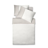ÁGYNEMŰHUZAT-GARNITÚRA 140/200 cm  - fehér/szürke, Basics, textil (140/200cm) - Fleuresse