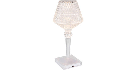 AKKU-TISCHLEUCHTE 12/26 cm - Klar, KONVENTIONELL, Kunststoff (12/26cm) - Novel