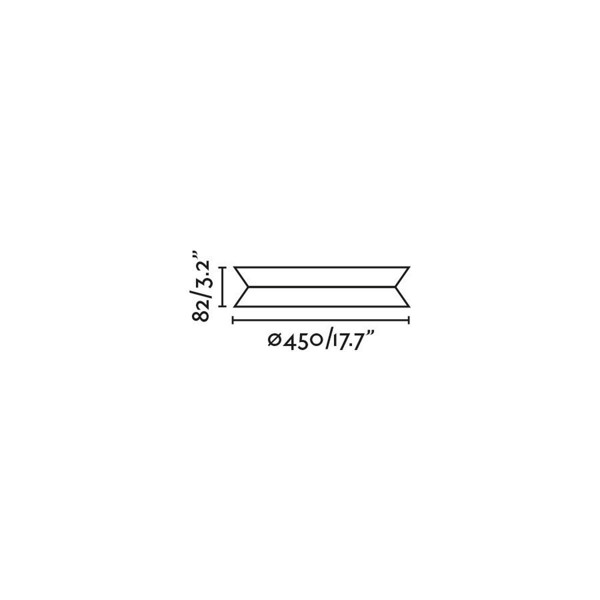LED-DECKENLEUCHTE 45/8.2 cm   - Greige, KONVENTIONELL, Kunststoff (45/8.2cm)