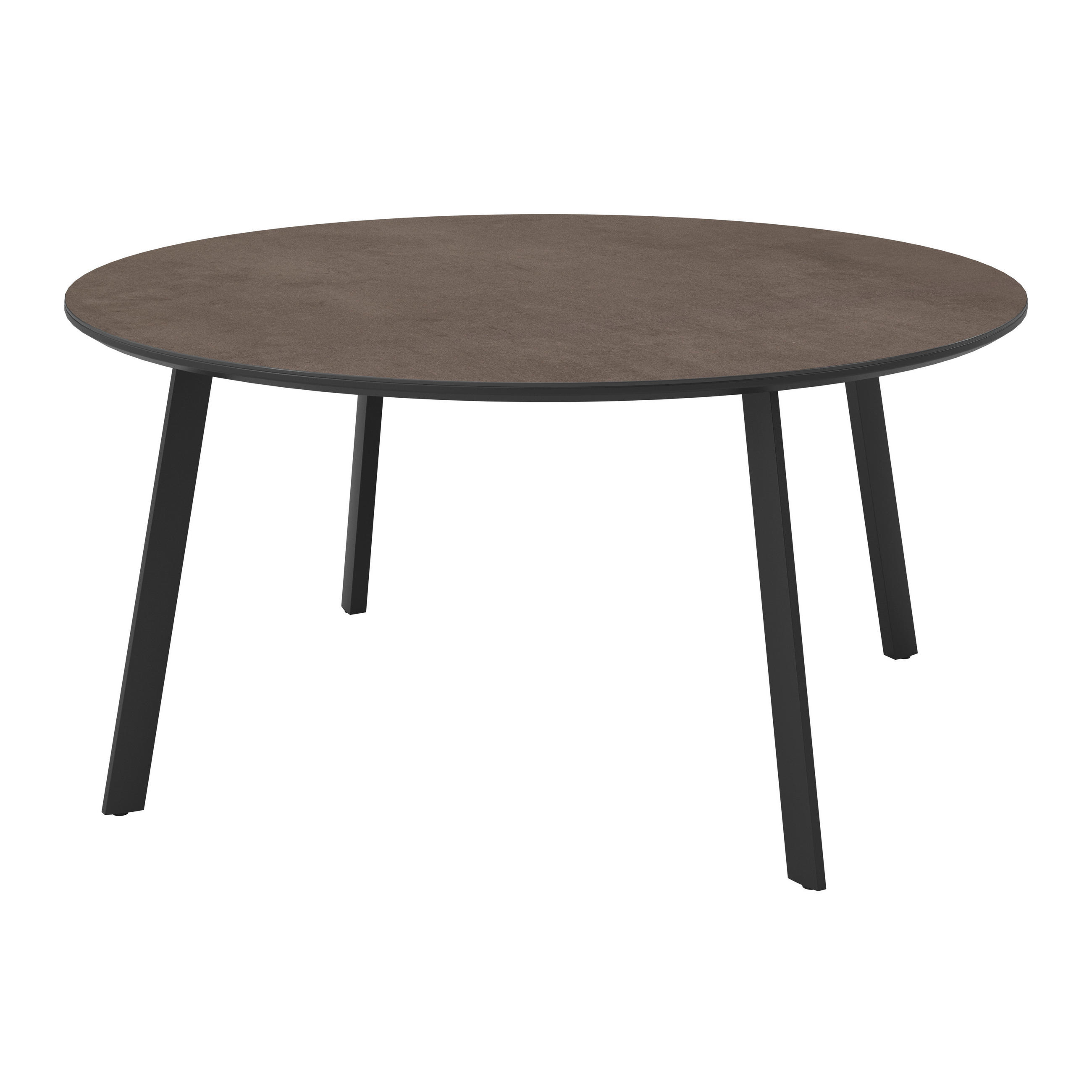 GARTENTISCH 160/160/75 cm Metall, Glas, Keramik rund  - Anthrazit, Design, Glas/Keramik (160/160/75cm) - Ambia Garden