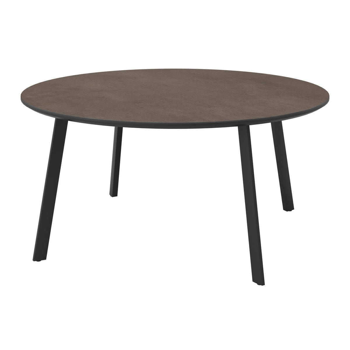 GARTENTISCH 160/160/75 cm Metall, Glas, Keramik rund  - Anthrazit, Design, Glas/Keramik (160/160/75cm) - Ambia Garden