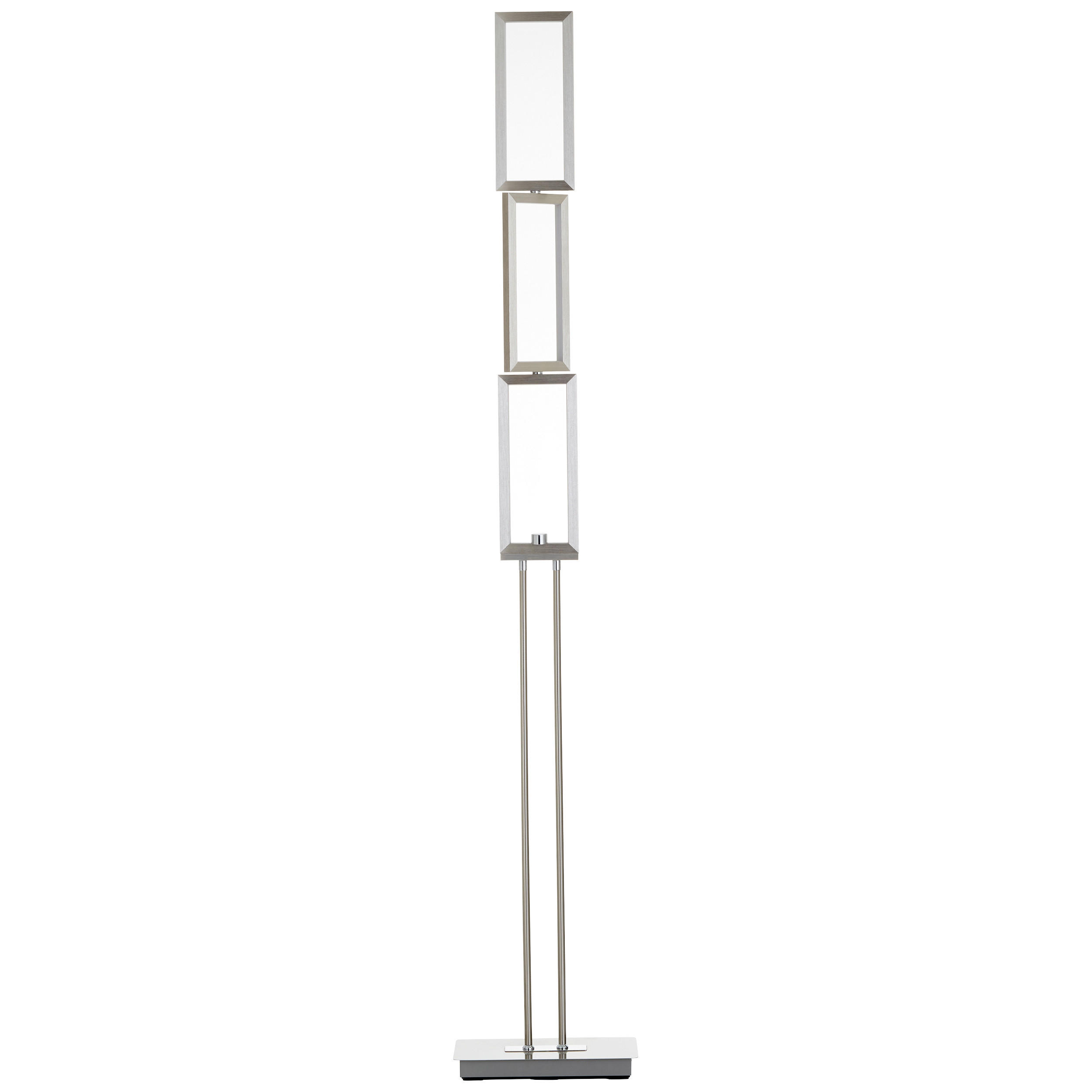 LED-STEHLEUCHTE 27/15/157 cm    - Alufarben, Design, Kunststoff/Metall (27/15/157cm) - Brilliant