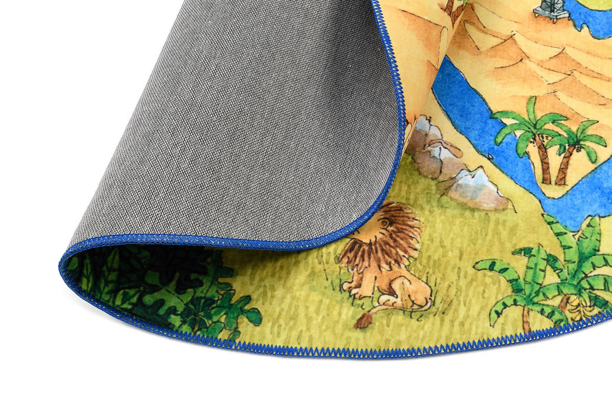 KINDERTEPPICH 160 cm Felix der Hase  - Blau, Design, Textil (160cm)