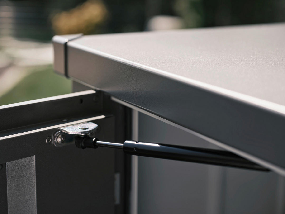 GERÄTESCHRANK 132/140/87 cm  - Dunkelgrau, Design, Metall (132/140/87cm) - Biohort